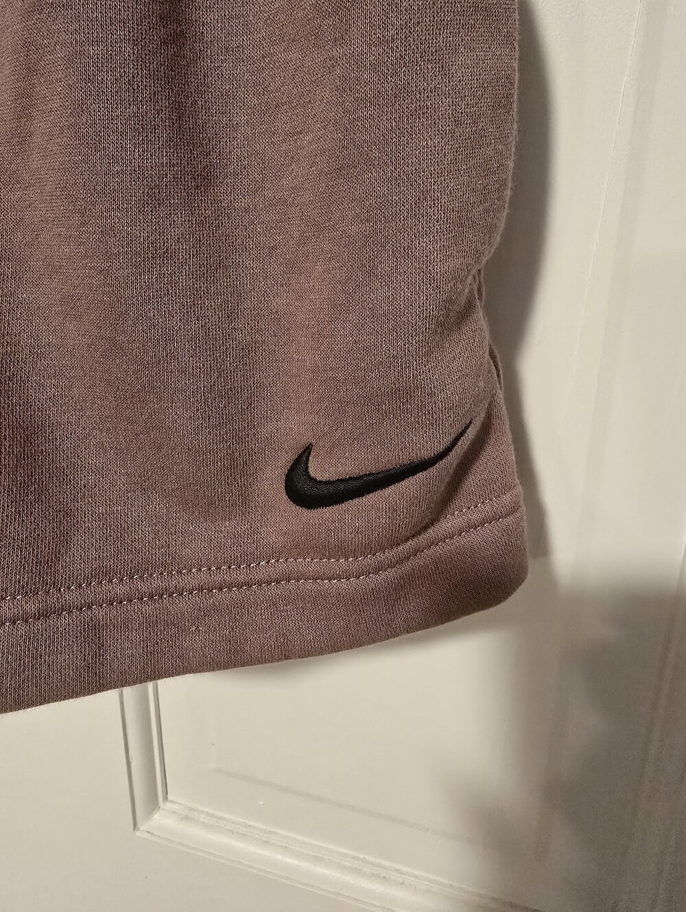 Nike Women's Rose Brown Drawstring Fleece Athletic Shorts - Picture 5 of 7